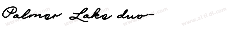 Palmer Lake duo字体转换